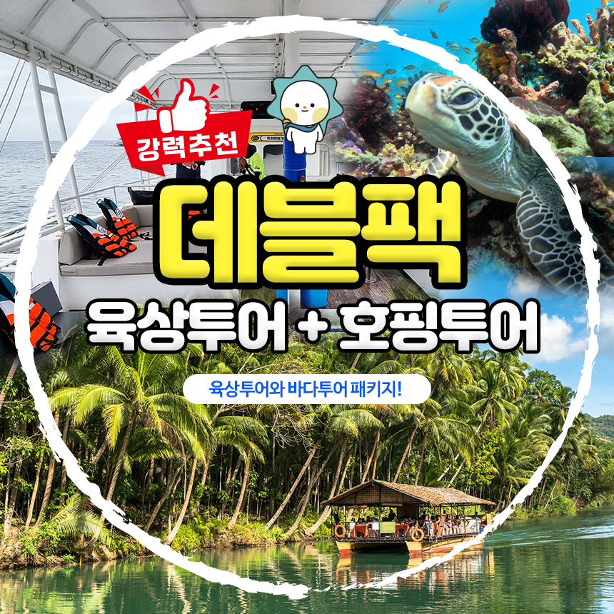 보홀 호핑투어 + 육상투어 보홀션 (단독차량, 단독가이드, 수중촬영) - 상품 이미지