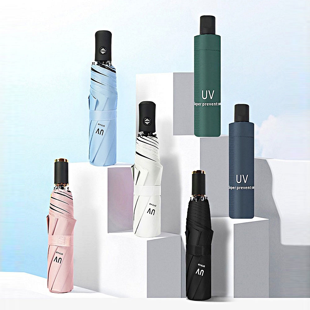 펴고접고 3단 미니 자동우산 UV 자외선차단 원터치 고급 방수 경량 자동 양산 우산 - 메인 이미지