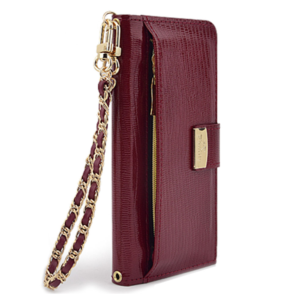 헤밀리 천연소가죽 지갑 케이스 레드, 갤럭시S10 플러스 - 상품 이미지