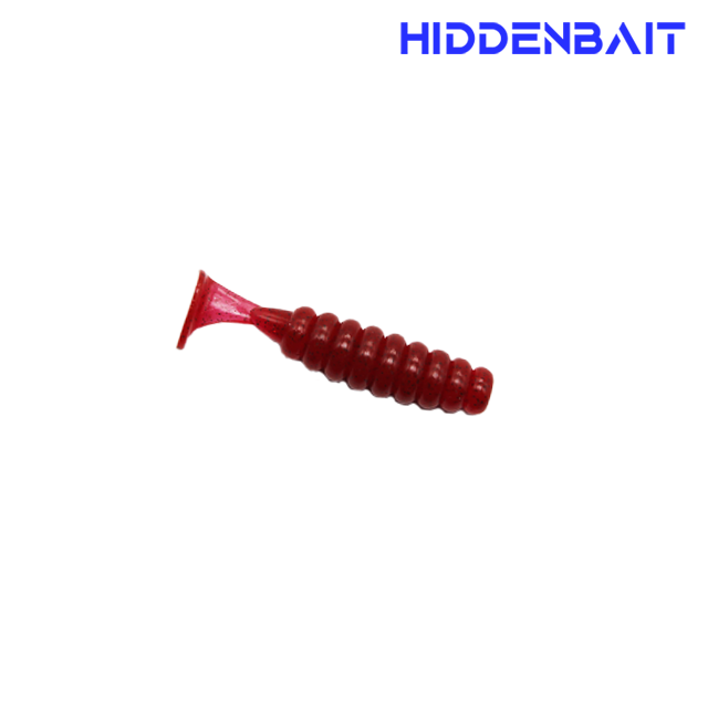 히든베이트 미마스 그럽쉐드웜 UV집어제 첨가 바다루어웜 소프트베이트 007 PUMPKIN RED, 3.8cm(1.5인치) - 상세 이미지 5