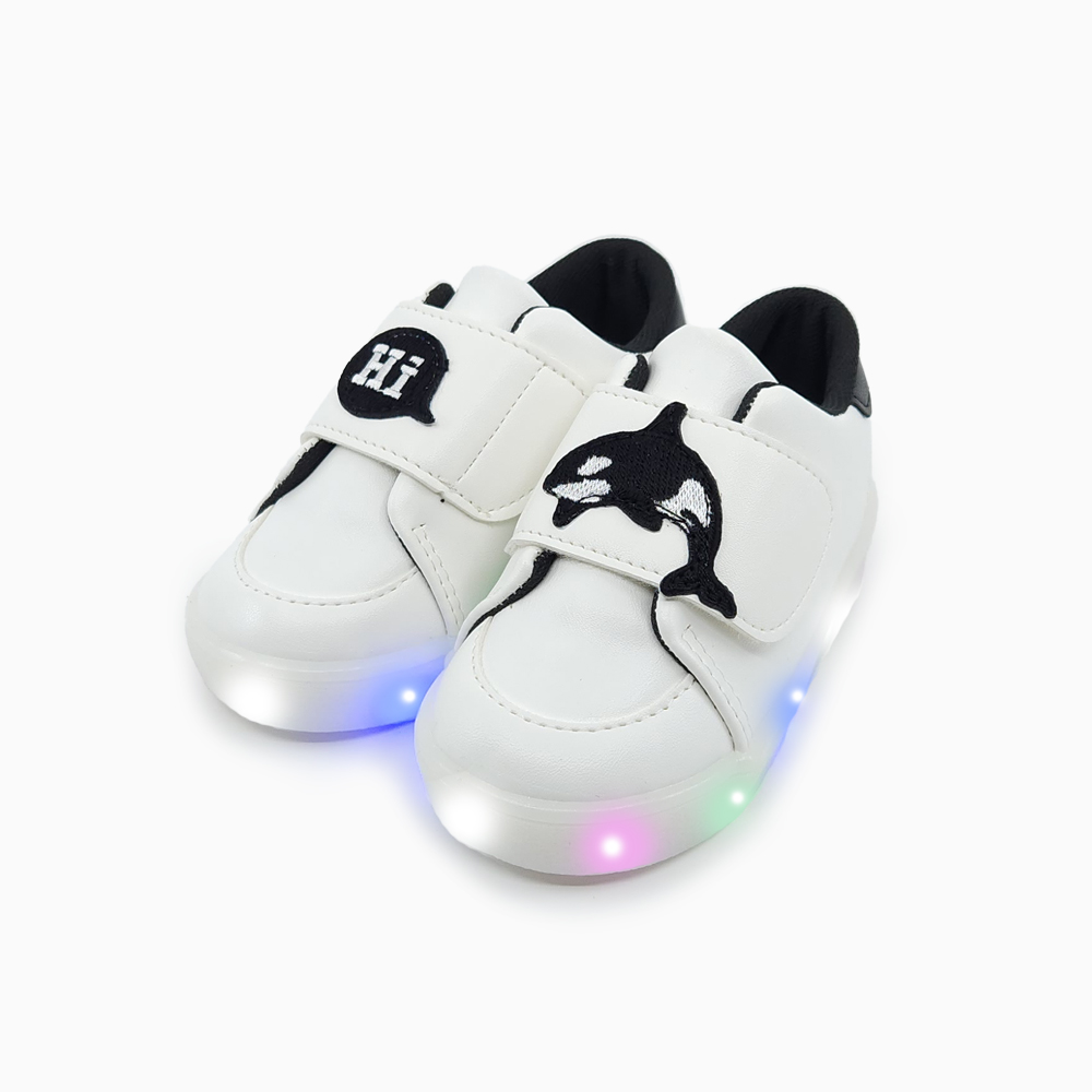 베이비솔 아기신발 유아 신발 키즈 운동화 남아 LED 안녕범고래