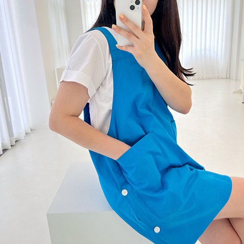 [미소쌤] 젤리 앞치마 어린이집 유치원 빅사이즈 카페 원피스 미용 보육교사