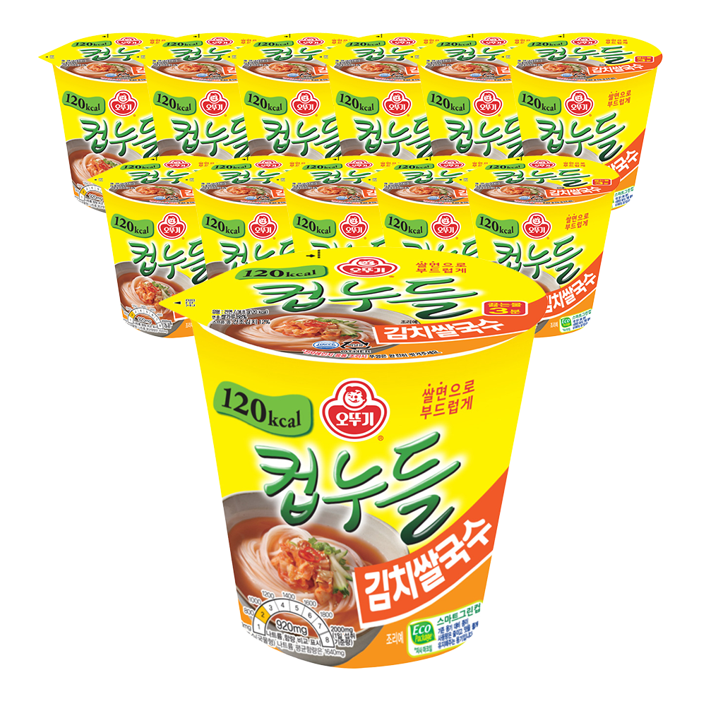 오뚜기 컵누들 김치쌀국수 34.8g, 12개 - 메인 이미지