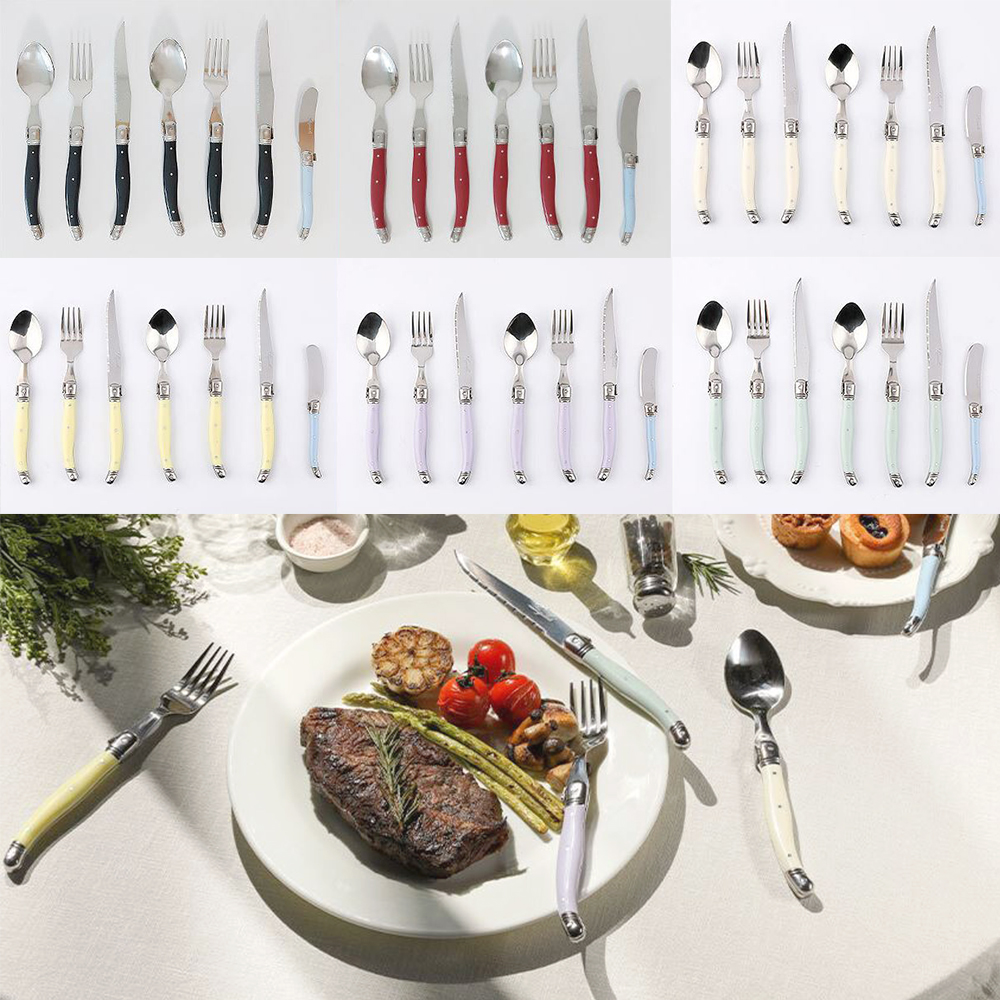 전통 수공예 커트러리 견고한 일체형 스텐 라귀올 세트