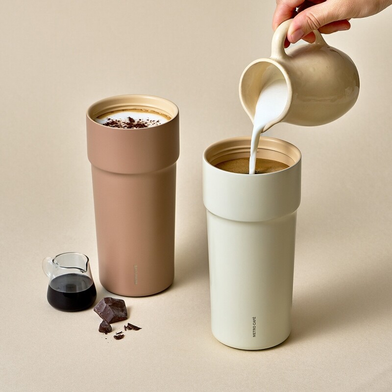 락앤락 커피맛이 좋은 세라믹 텀블러 빅머그 650ml 카페잔 바닐라라떼 사진 네임이름 인쇄 - 상세 이미지 4