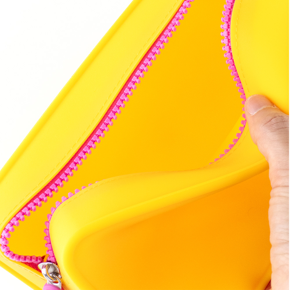 멜로팝 수영복 방수 파우치 사각 지퍼 속옷 여행용 화장품 실리콘 파우치 백 미니 이너백L