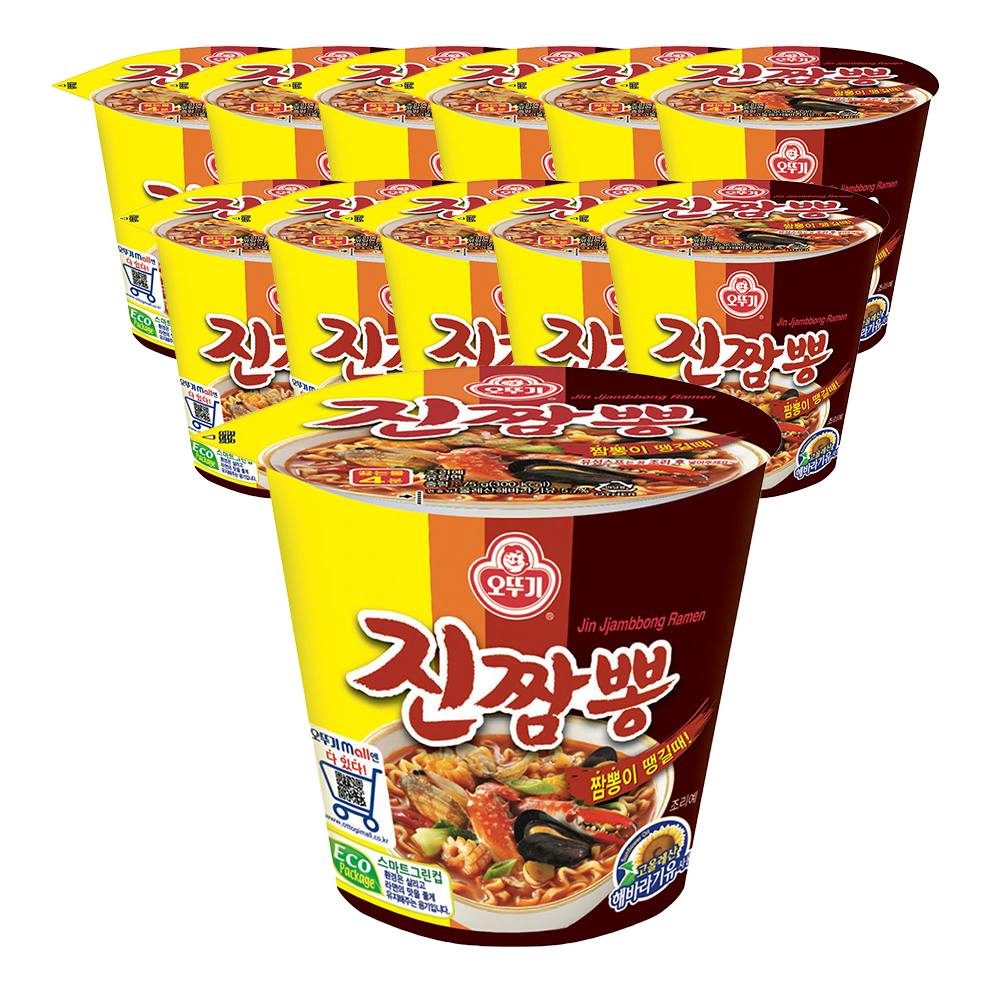 오뚜기 진짬뽕 컵라면 소컵 75g, 12개