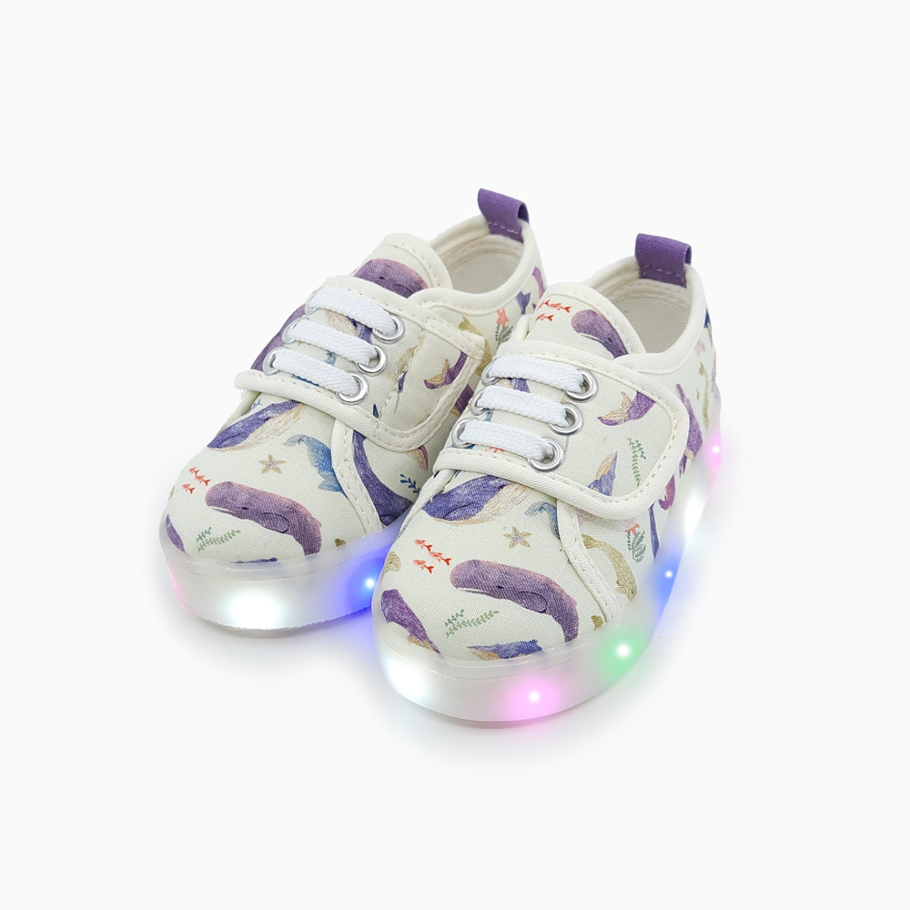 베이비솔 아기신발 유아 신발 키즈 운동화 여아 남아 LED 고래의꿈 - 메인 이미지