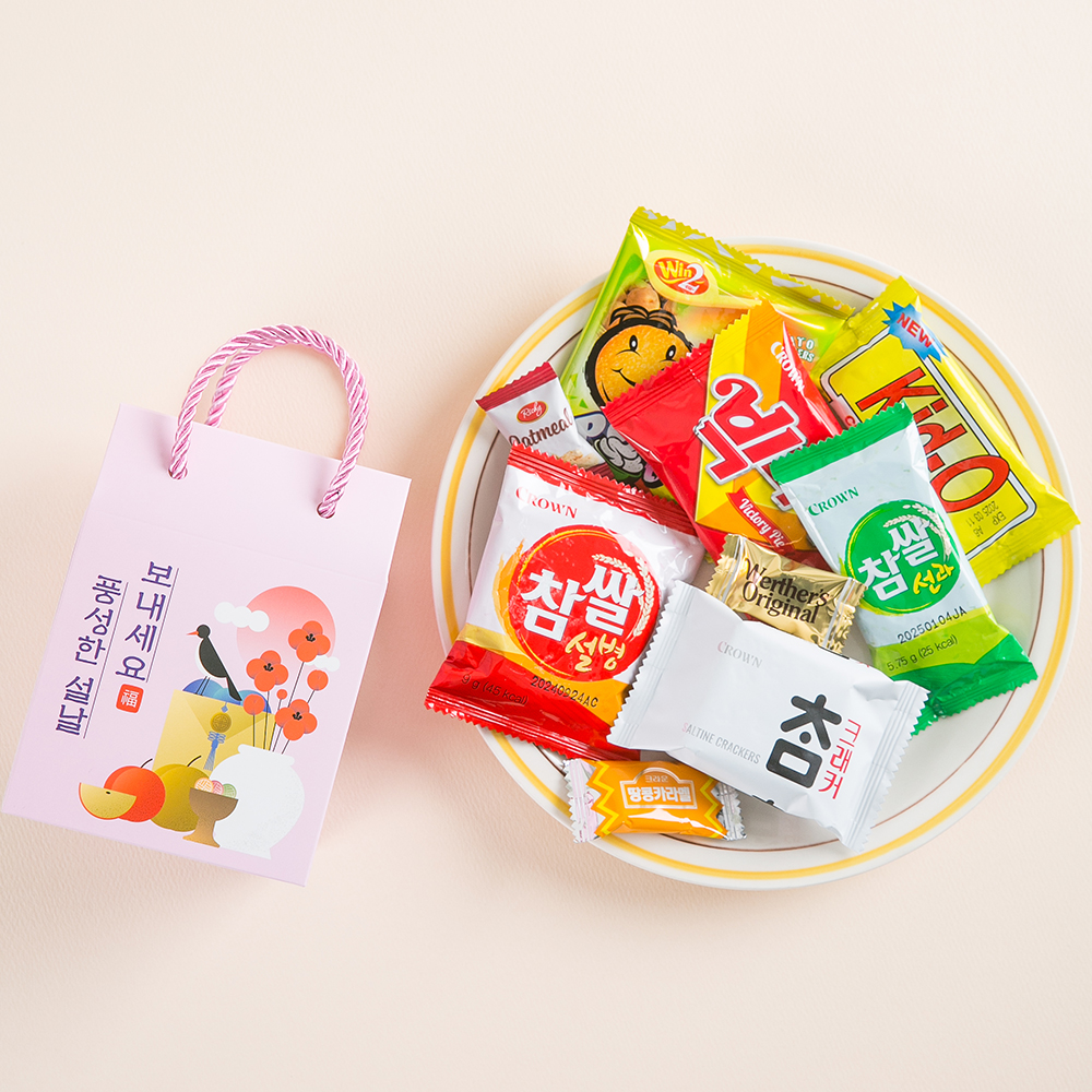 과자 구디백 꾸러미 회사 단체 선물 선물 설 추석 명절 라벨지 스티커 - 상세 이미지 4