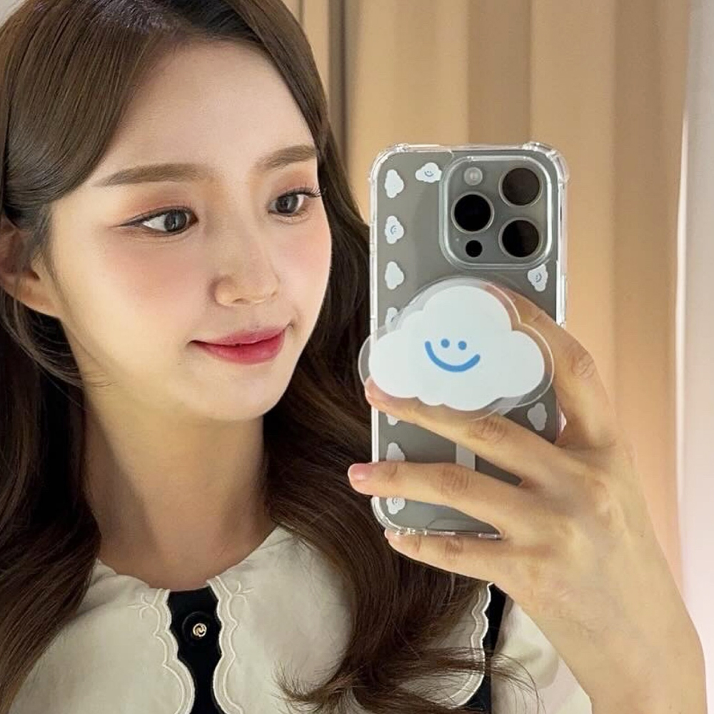 168cm 맥세이프 그립톡자석 스마일 구름 - 상세 이미지 3