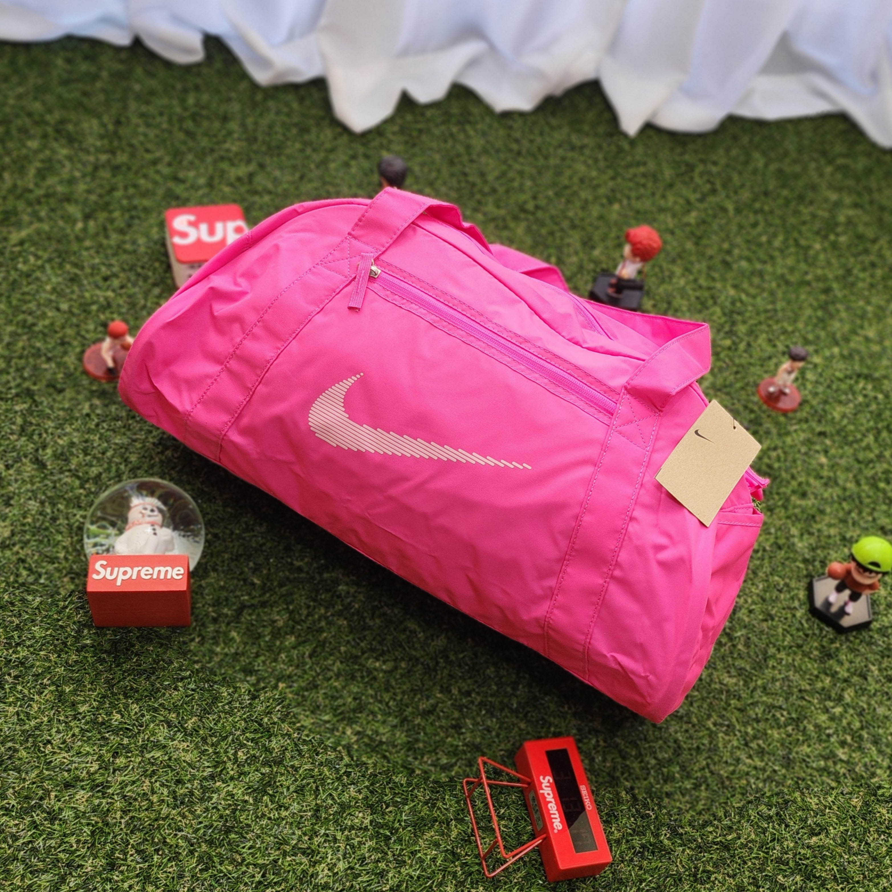 나이키 더플백 운동가방 더블백 헬스 여행 축구 팀백 가방 짐 클럽 24L, 핑크