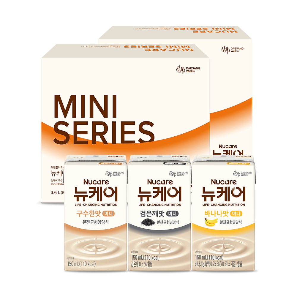 뉴케어 미니시리즈(구수한맛 +검은깨 +바나나) 150ml, 48개