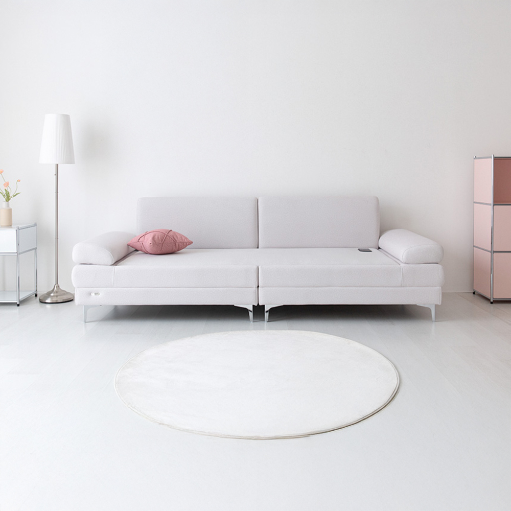 ONDOR 패브릭 흙소파 3인 코모도 라이트그레이