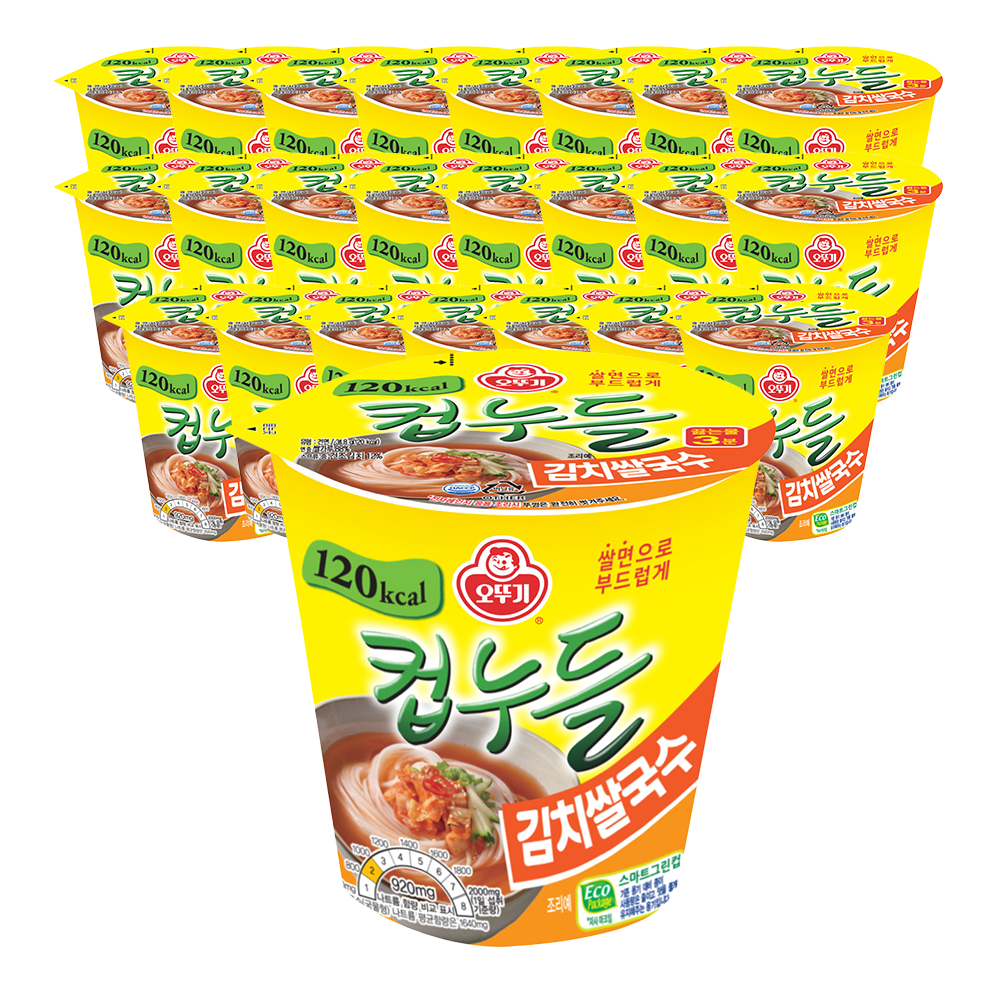 오뚜기 컵누들 김치쌀국수 34.8g, 24개 - 상품 이미지