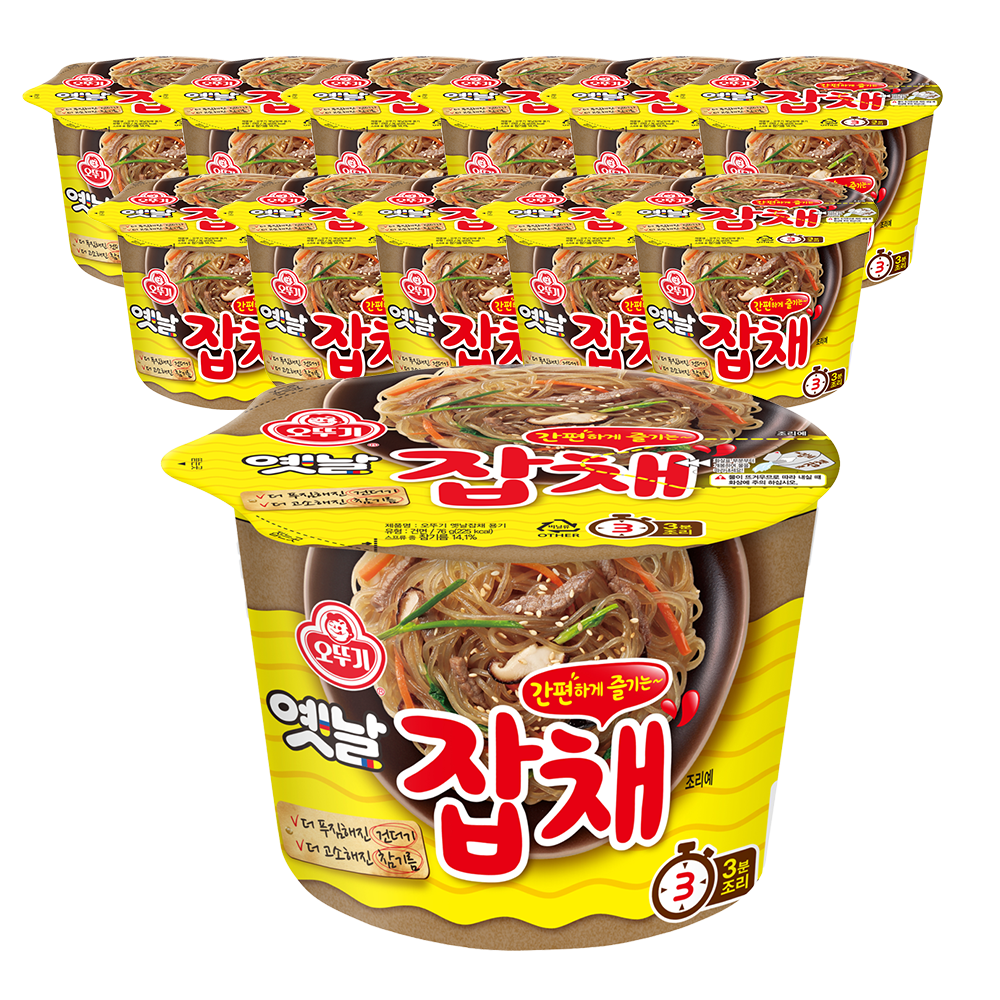 오뚜기 옛날잡채 큰컵라면 76g, 12개