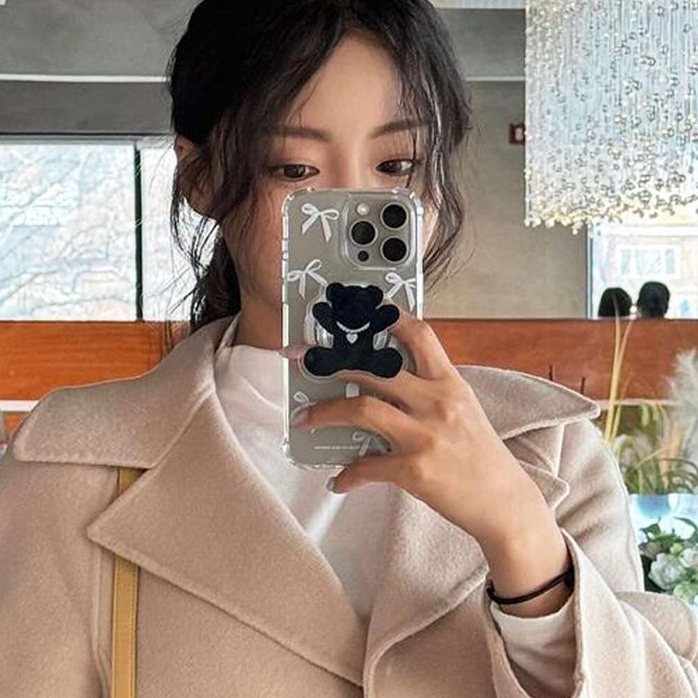 168cm 맥세이프 그립톡 블랙 베어 - 상세 이미지 4