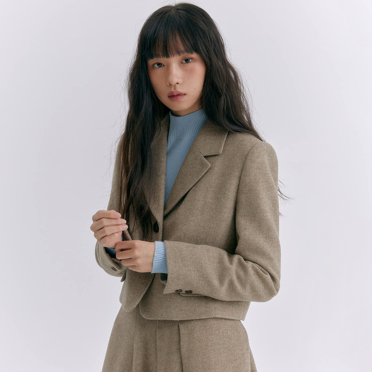로엠 크롭 울 자켓 RMJKE4TR52 - 상세 이미지 2