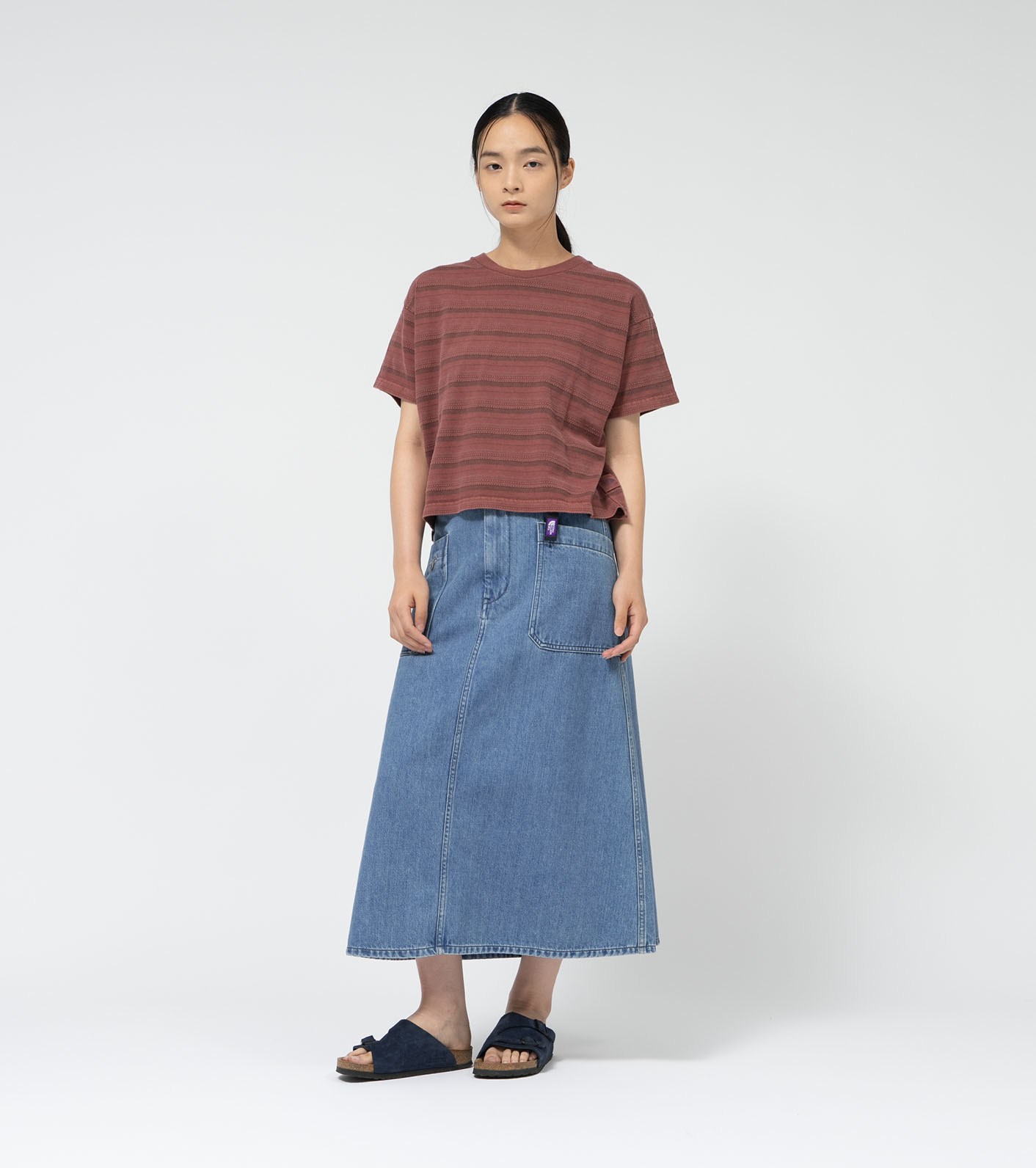 노스페이스퍼플라벨 치마 데님 필드 스커트 25SS N25SE109 여성 캐쥬얼 롱스커트 데님 인디고 - 상세 이미지 3