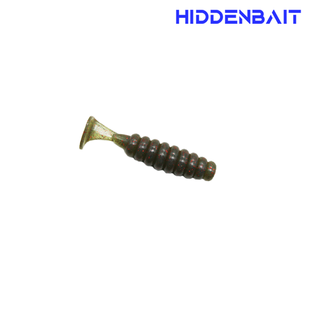 히든베이트 미마스 그럽쉐드웜 UV집어제 첨가 바다루어웜 소프트베이트 007 PUMPKIN RED, 3.8cm(1.5인치) - 상품 이미지