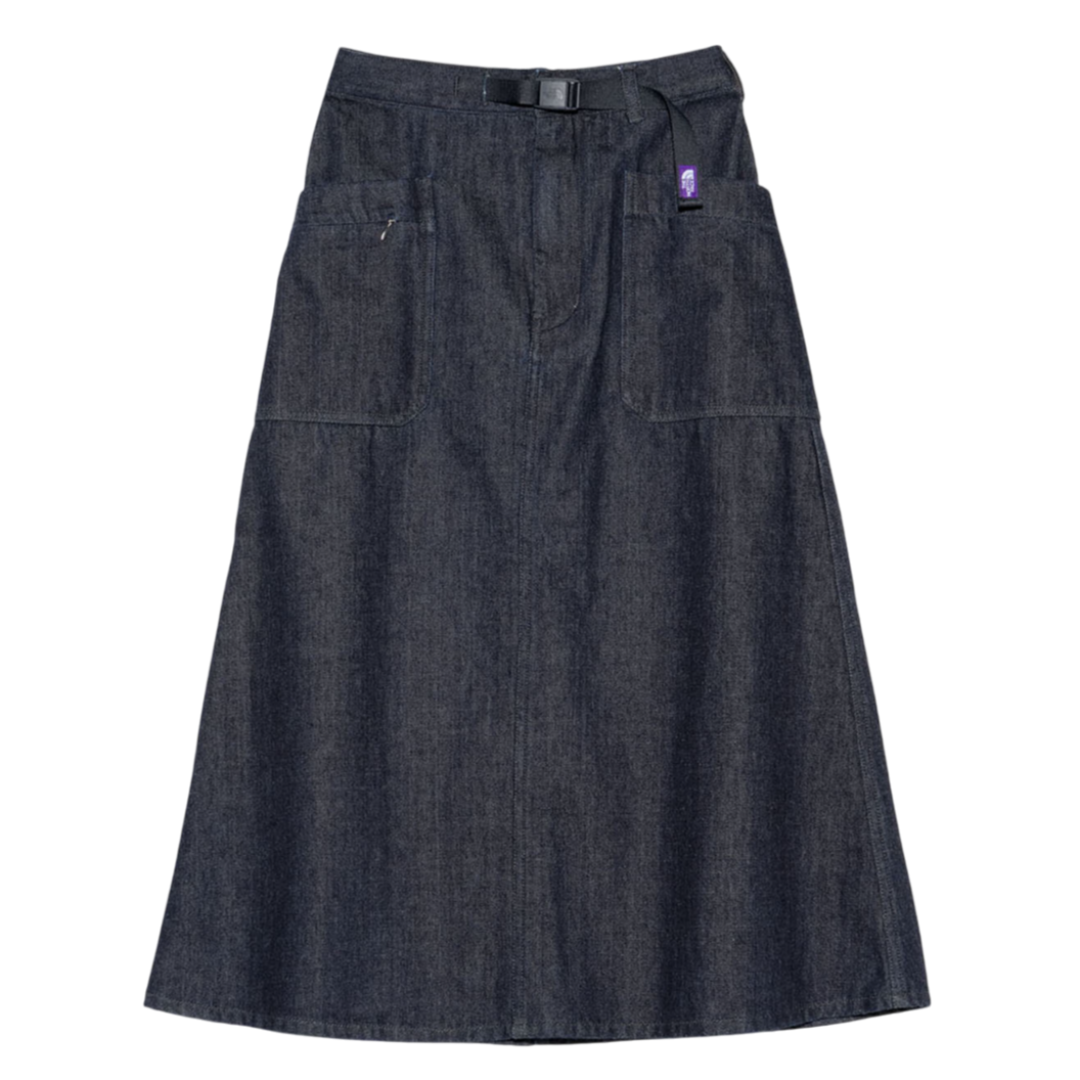 노스페이스퍼플라벨 치마 데님 필드 스커트 25SS N25SE109 여성 캐쥬얼 롱스커트 데님 인디고 - 메인 이미지