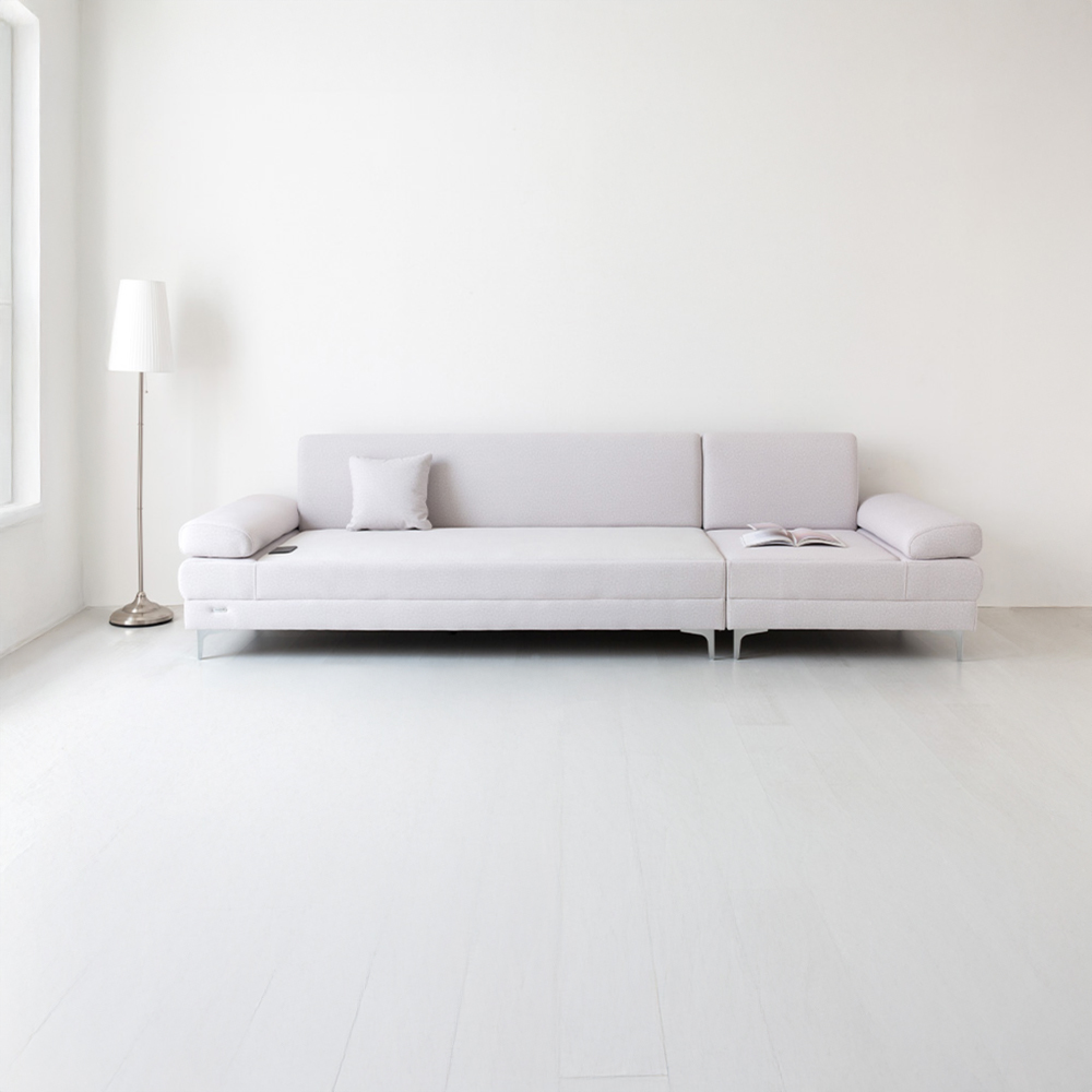 ONDOR 패브릭 흙소파 4인 코모도 라이트그레이