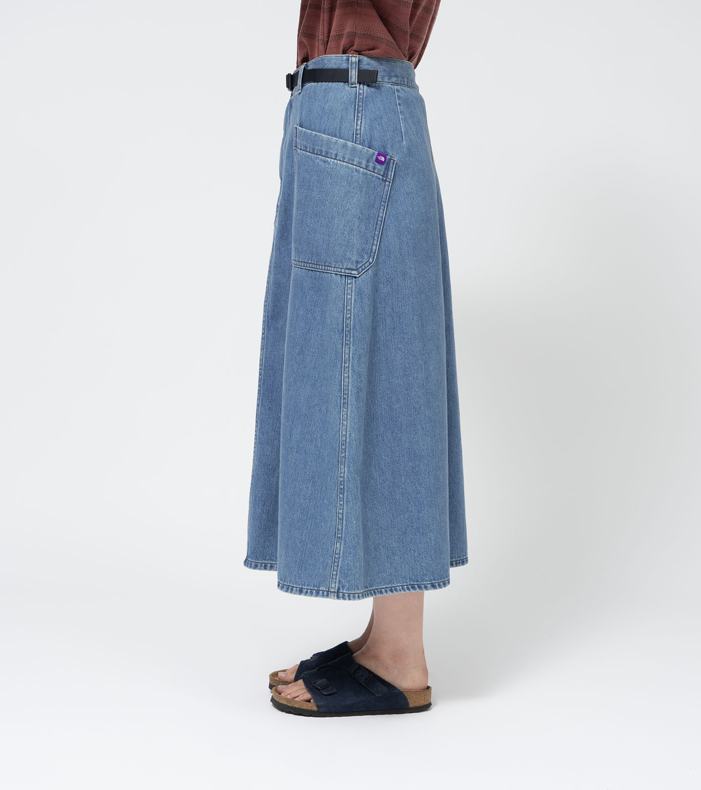 노스페이스퍼플라벨 치마 데님 필드 스커트 25SS N25SE109 여성 캐쥬얼 롱스커트 데님 인디고 - 상세 이미지 4