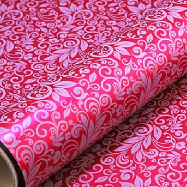 중 비닐 롤 선물포장지 증착포장지 아이비 핑크 레드 - 상품 이미지