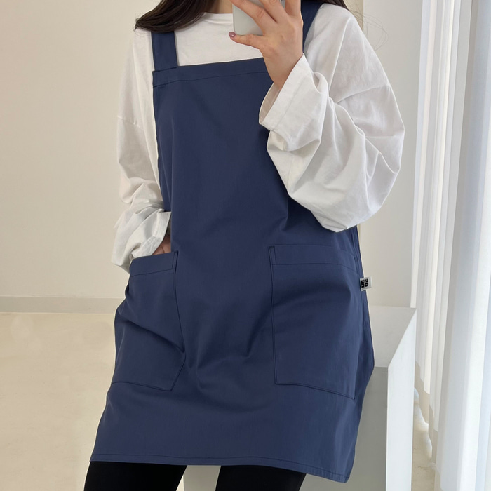 [미소쌤] 젤리 앞치마 어린이집 유치원 빅사이즈 카페 원피스 미용 보육교사