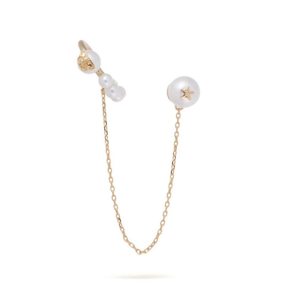 베이프 우먼즈 귀걸이 BAPY DROP LOGO EAR CUFF 1월 2주차 신상 YL20-282-311 - 메인 이미지