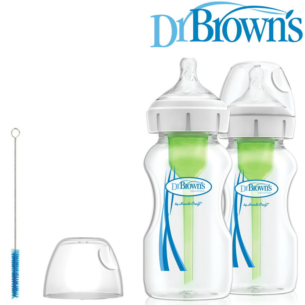 forBaby 닥터브라운 / PP 젖병 와이드넥 270ml 트윈팩, 1,2단계 젖꼭지포함 - 메인 이미지
