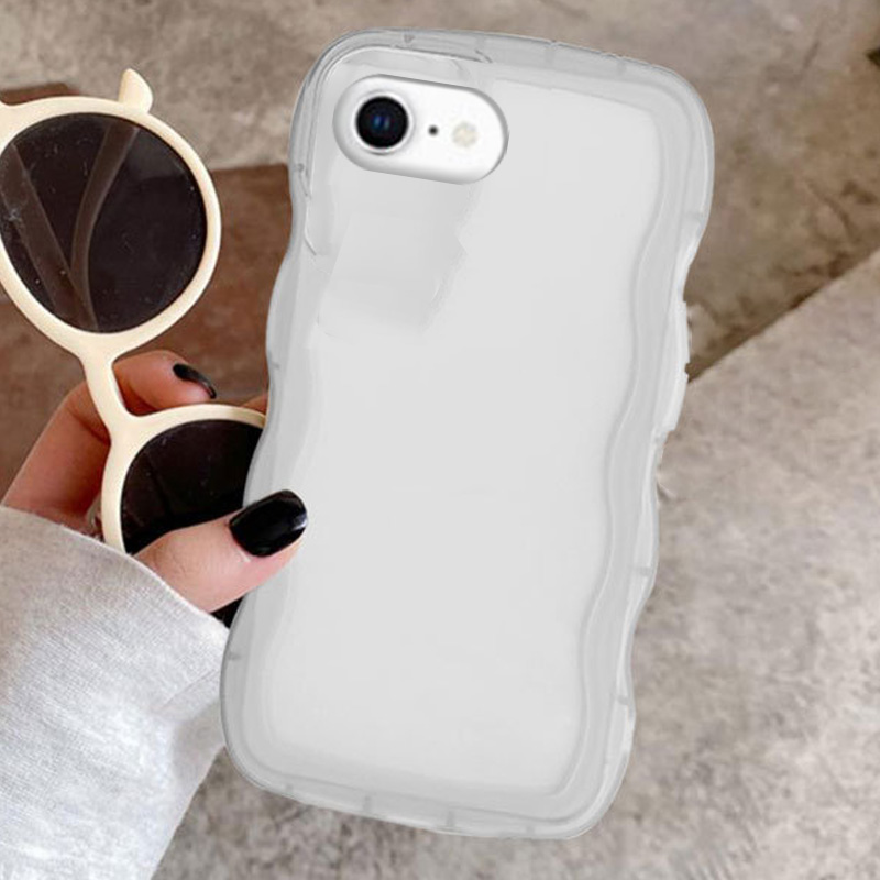 웨이브 쿠션 케이스 투명, 아이폰SE2/아이폰SE3