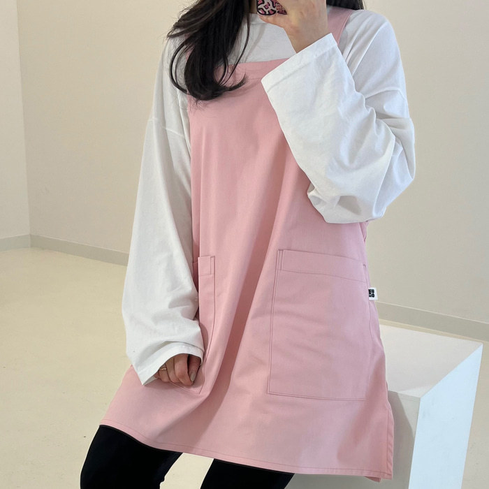 [미소쌤] 젤리 앞치마 어린이집 유치원 빅사이즈 카페 원피스 미용 보육교사