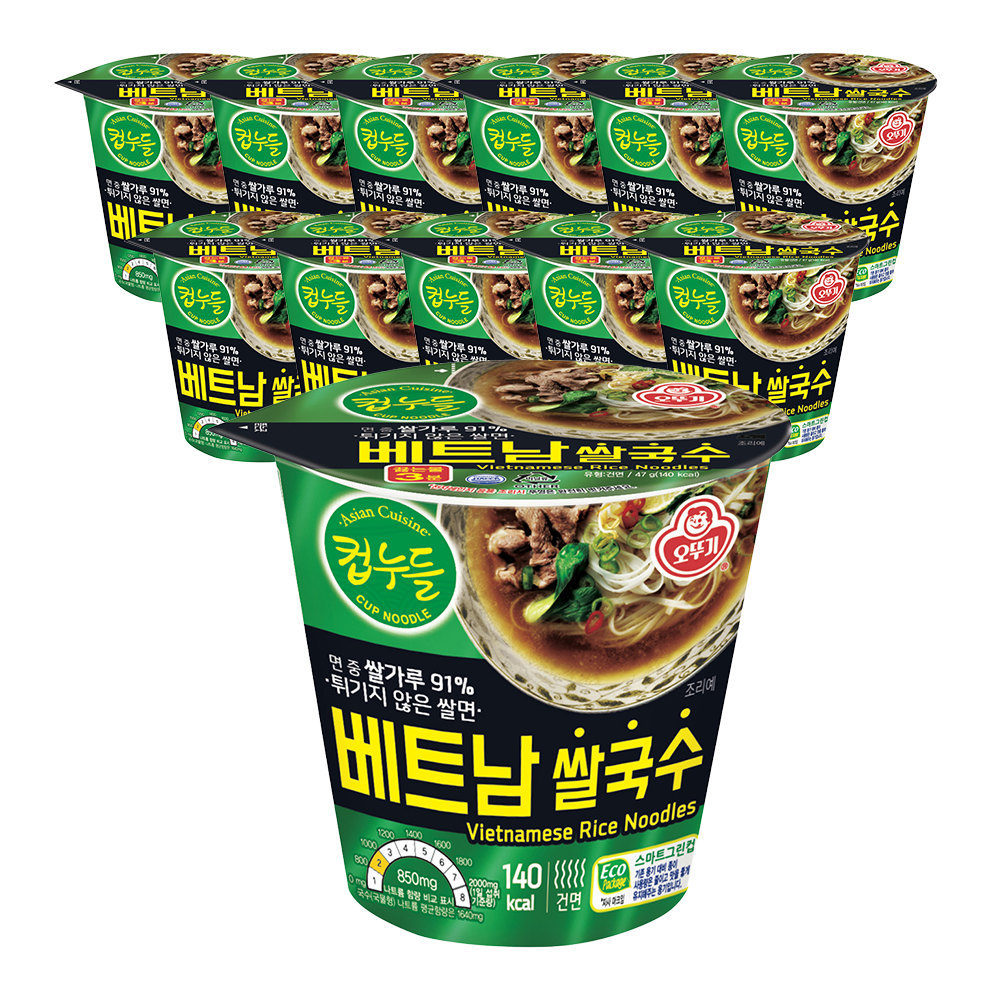 오뚜기 컵누들 베트남쌀국수 47g, 12개