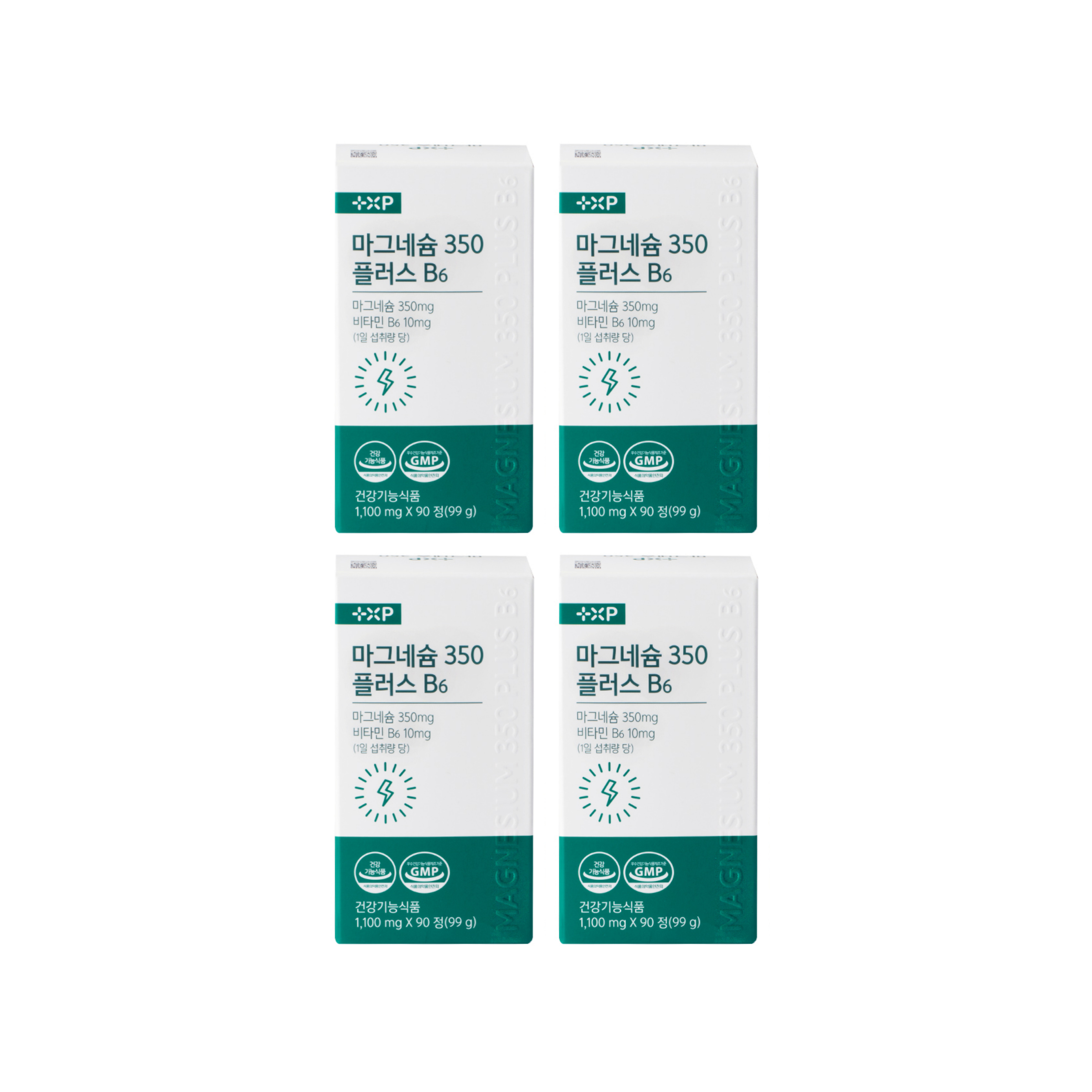 마그네슘 350 플러스 B6 신경 근육 기능 유지 고함량 흡수율 글루콘산 영양제 90정 x 4개 - 메인 이미지