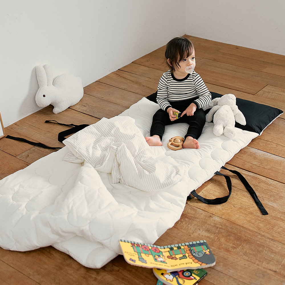 [바로발송] 올포홈 구르미 어린이집 낮잠이불 일체형 건조기 버터크림 낮잠패드+베개솜