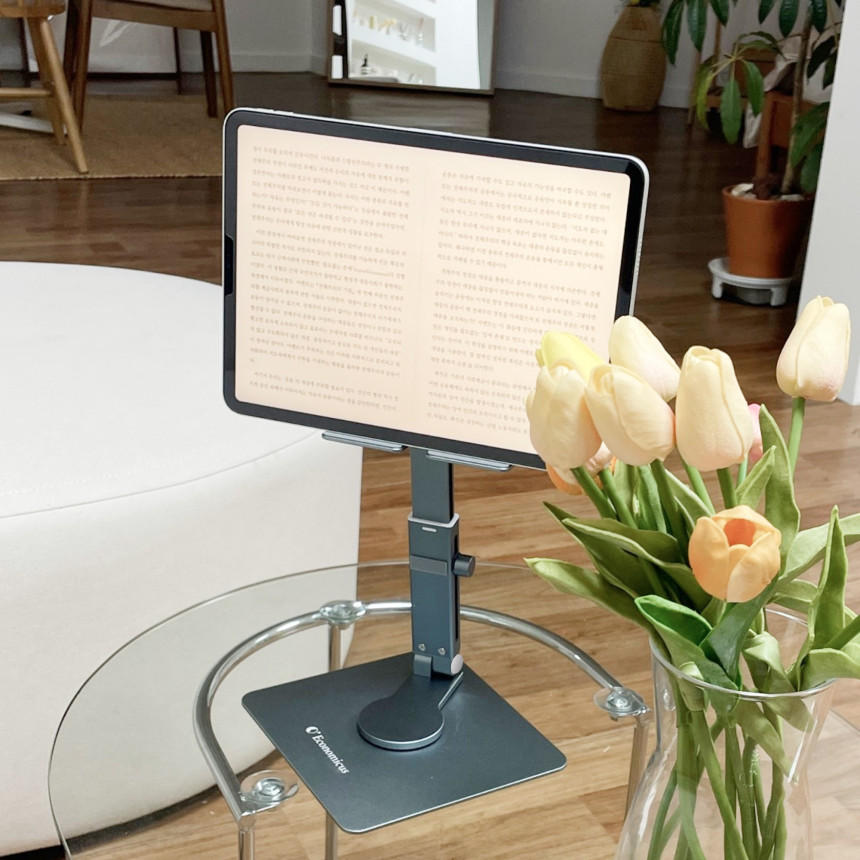 이코노미쿠스 태블릿거치대 아이패드 거치대 갤럭시탭 휴대용 책상 높이조절 패드 사진 5