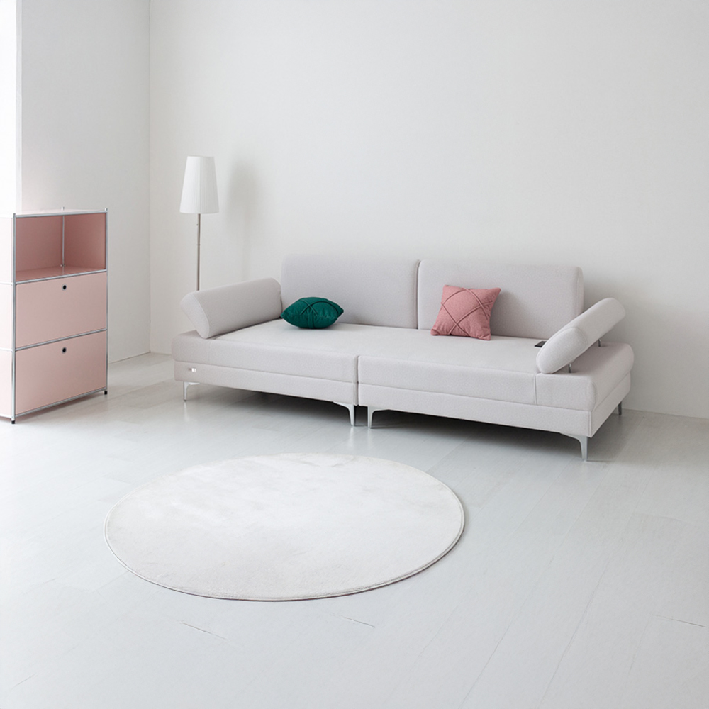 ONDOR 패브릭 흙소파 3인 코모도 라이트그레이