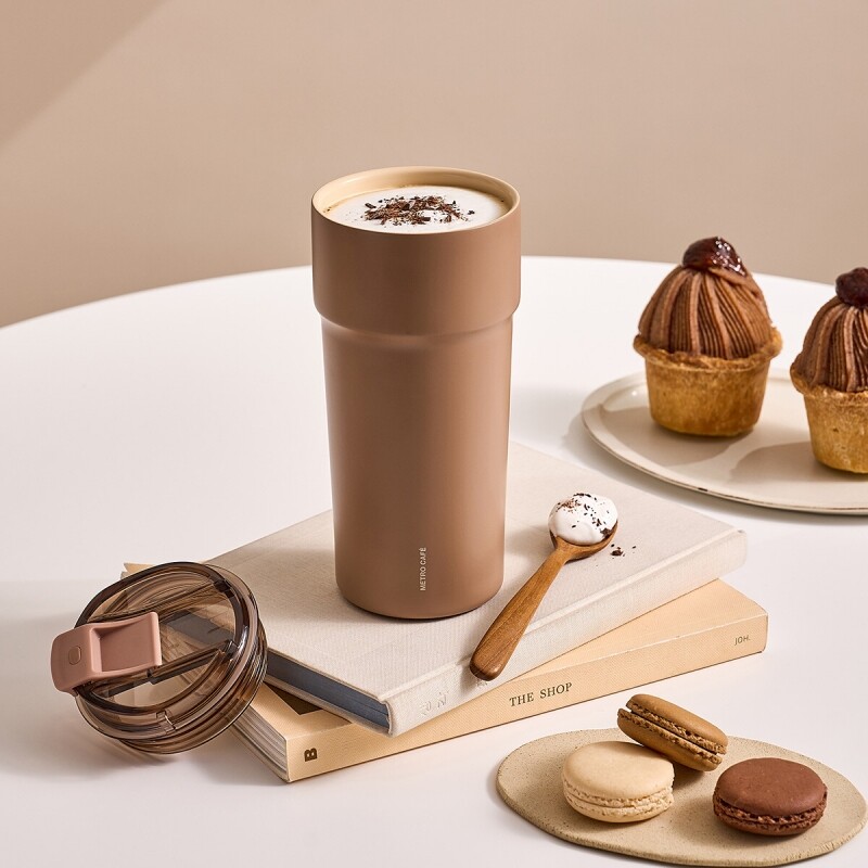락앤락 커피맛이 좋은 세라믹 텀블러 빅머그 650ml 카페잔 바닐라라떼 사진 네임이름 인쇄 - 상세 이미지 3