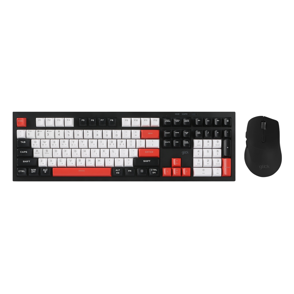 지클릭커 오피스프로 WMK50 사일런스 M 무소음 무선 블루투스 108 키보드 마우스 세트 Poker