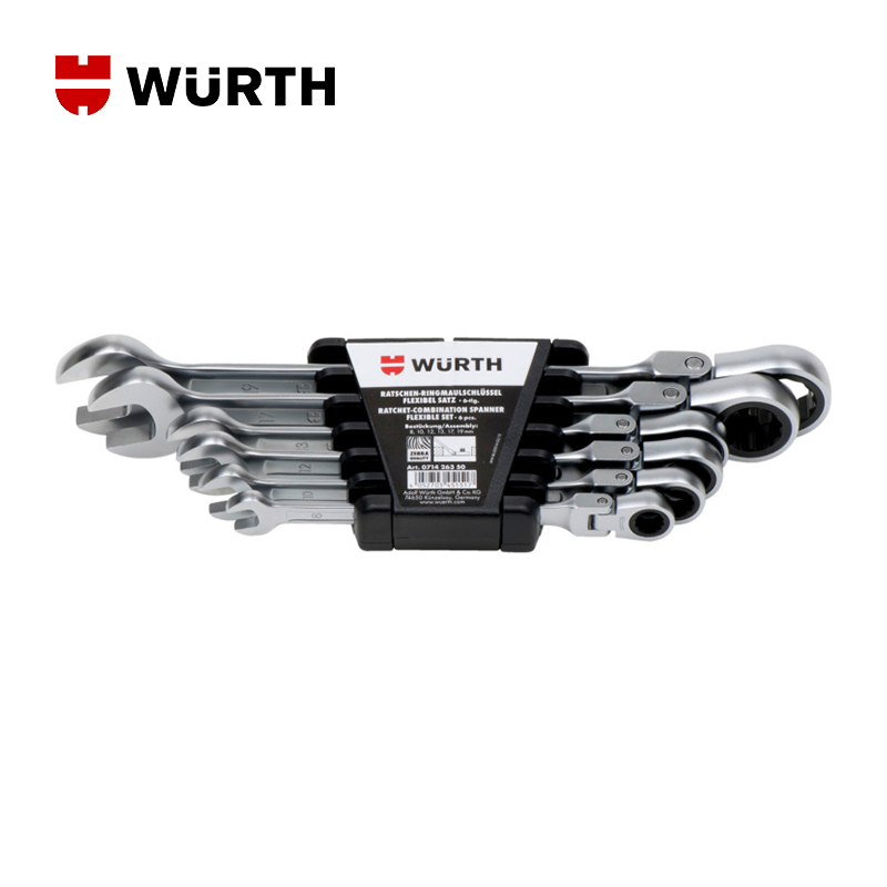 [공식몰]WURTH 뷔르트 콤비네이션 렌치 세트(꺾임) 래칫 6PCS - 상품 이미지