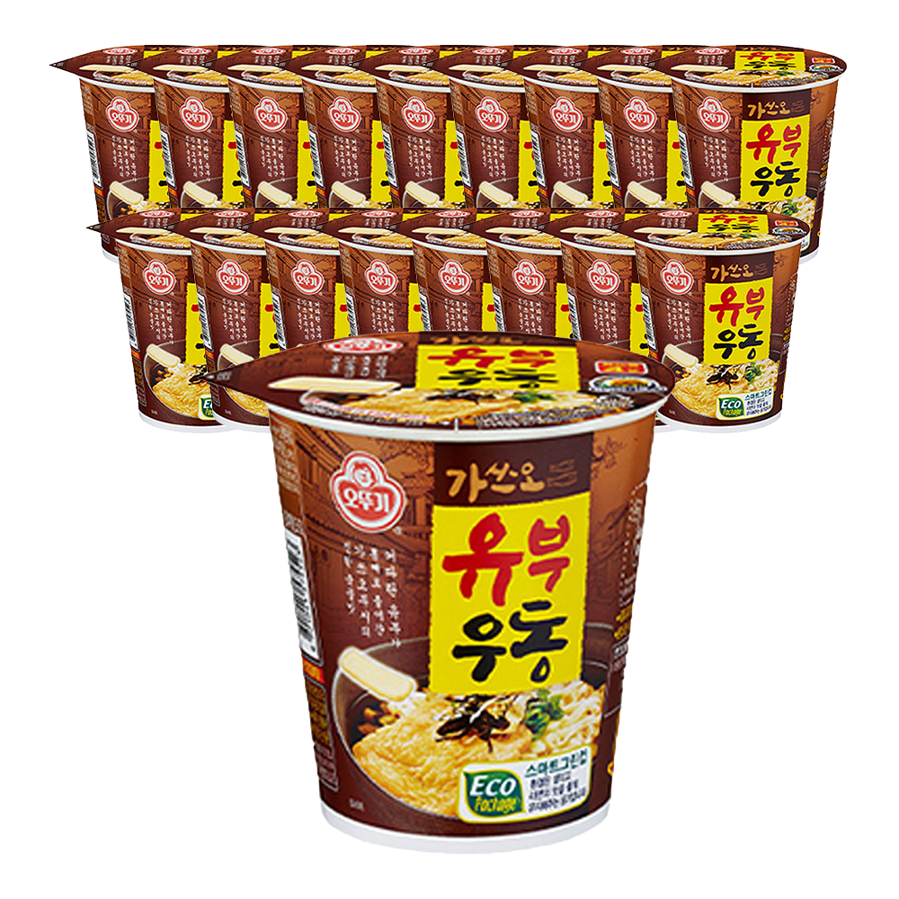 오뚜기 유부우동 컵라면 소컵 62g, 18개 - 상품 이미지