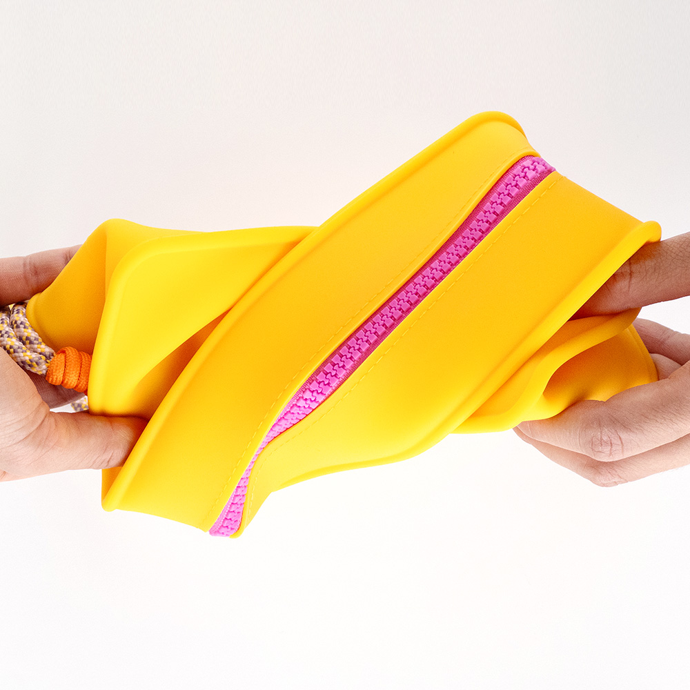 멜로팝 수영복 방수 파우치 사각 지퍼 속옷 여행용 화장품 실리콘 파우치 백 미니 이너백L