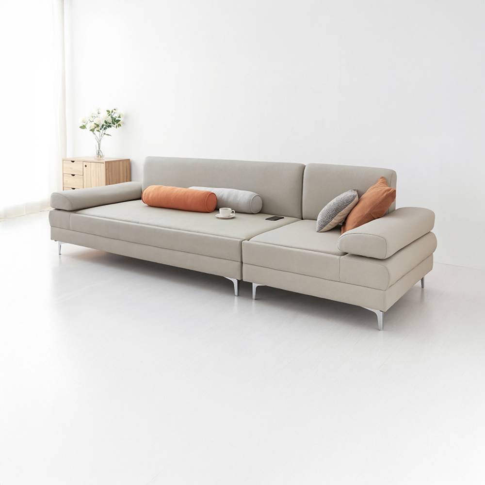 ONDOR 흙소파 4인 라이트그레이