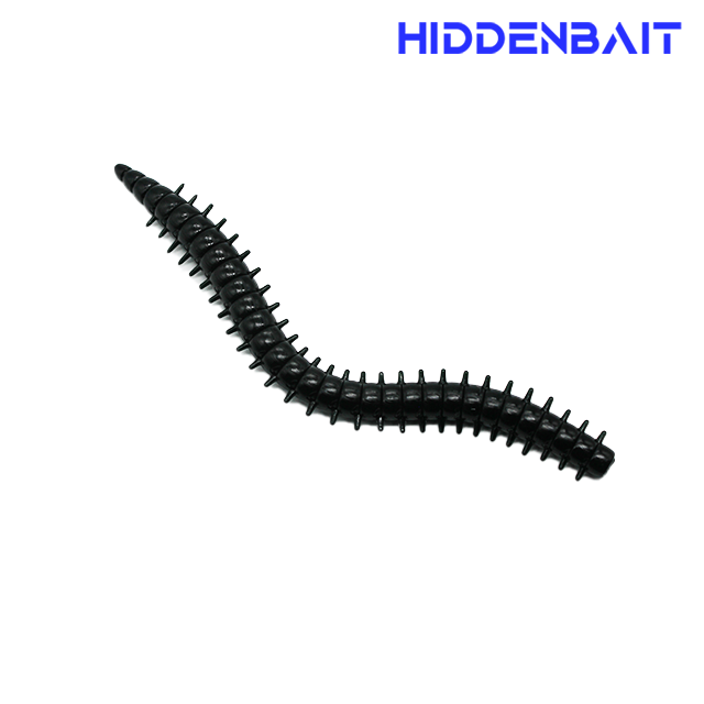 히든베이트 카리 배스웜 배스루어 프리리그웜 소프트베이트 H006 GRAY RED BLACK, 12cm - 상세 이미지 2