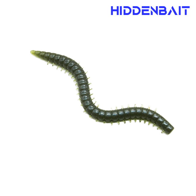 히든베이트 카리 배스웜 배스루어 프리리그웜 소프트베이트 H006 GRAY RED BLACK, 12cm - 상세 이미지 4