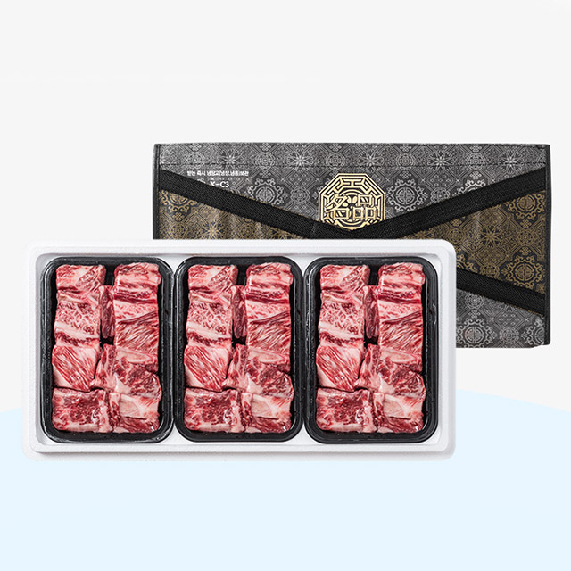 [아산한우] 저온 숙성 한우 찜갈비(급냉) 2.4kg 선물세트 무항생제 1+ - 상품 이미지