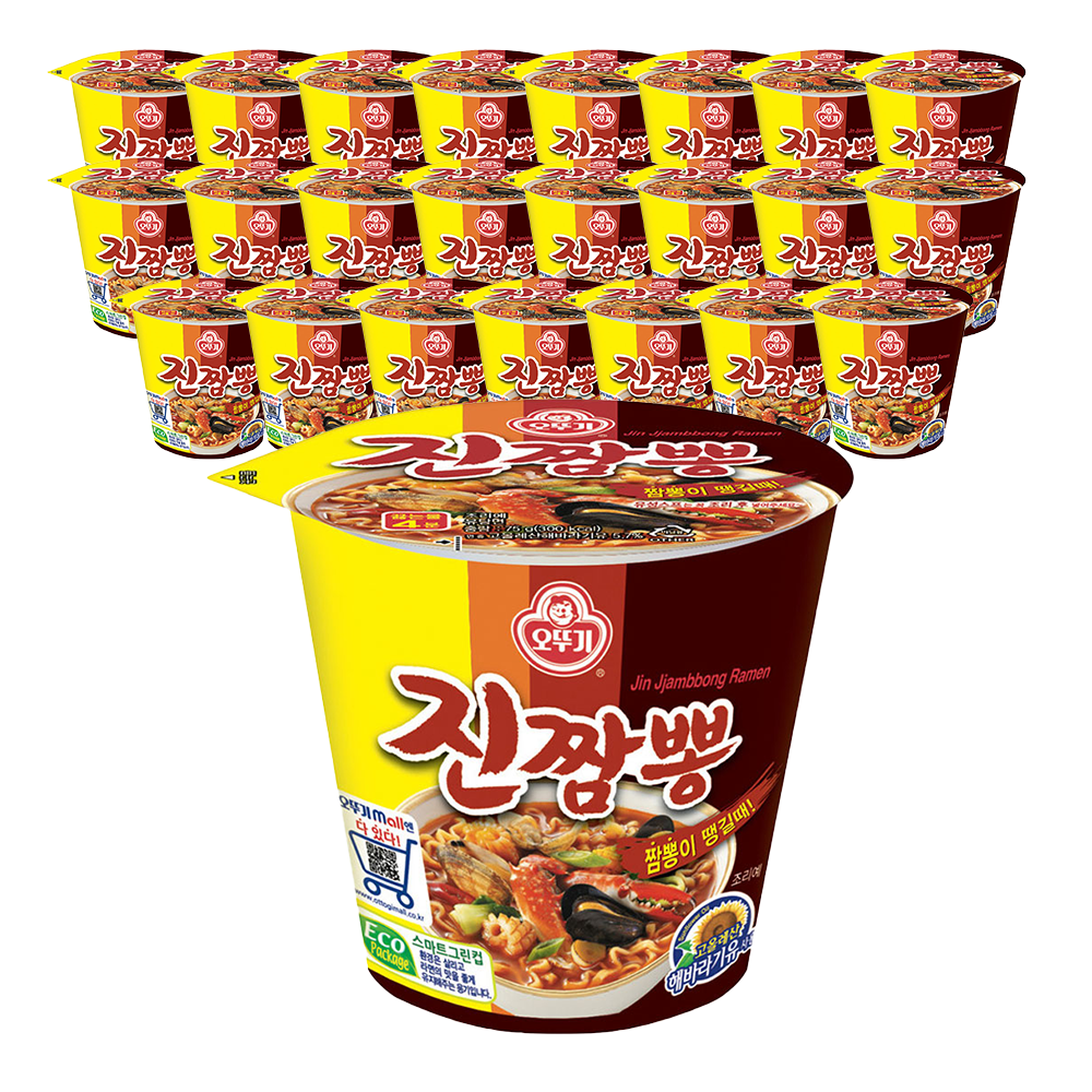 오뚜기 진짬뽕 컵라면 소컵 75g, 24개