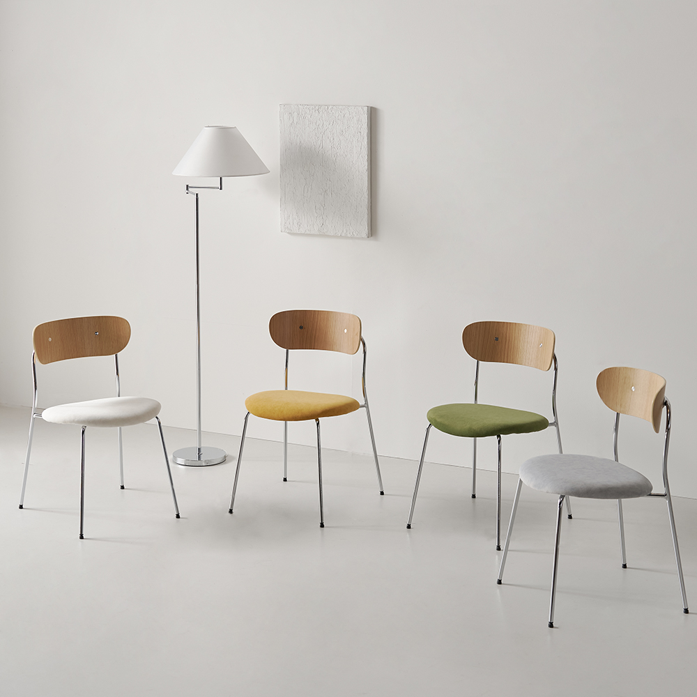 플랫 편한 원목 식탁의자 생활발수 인테리어 테이블의자