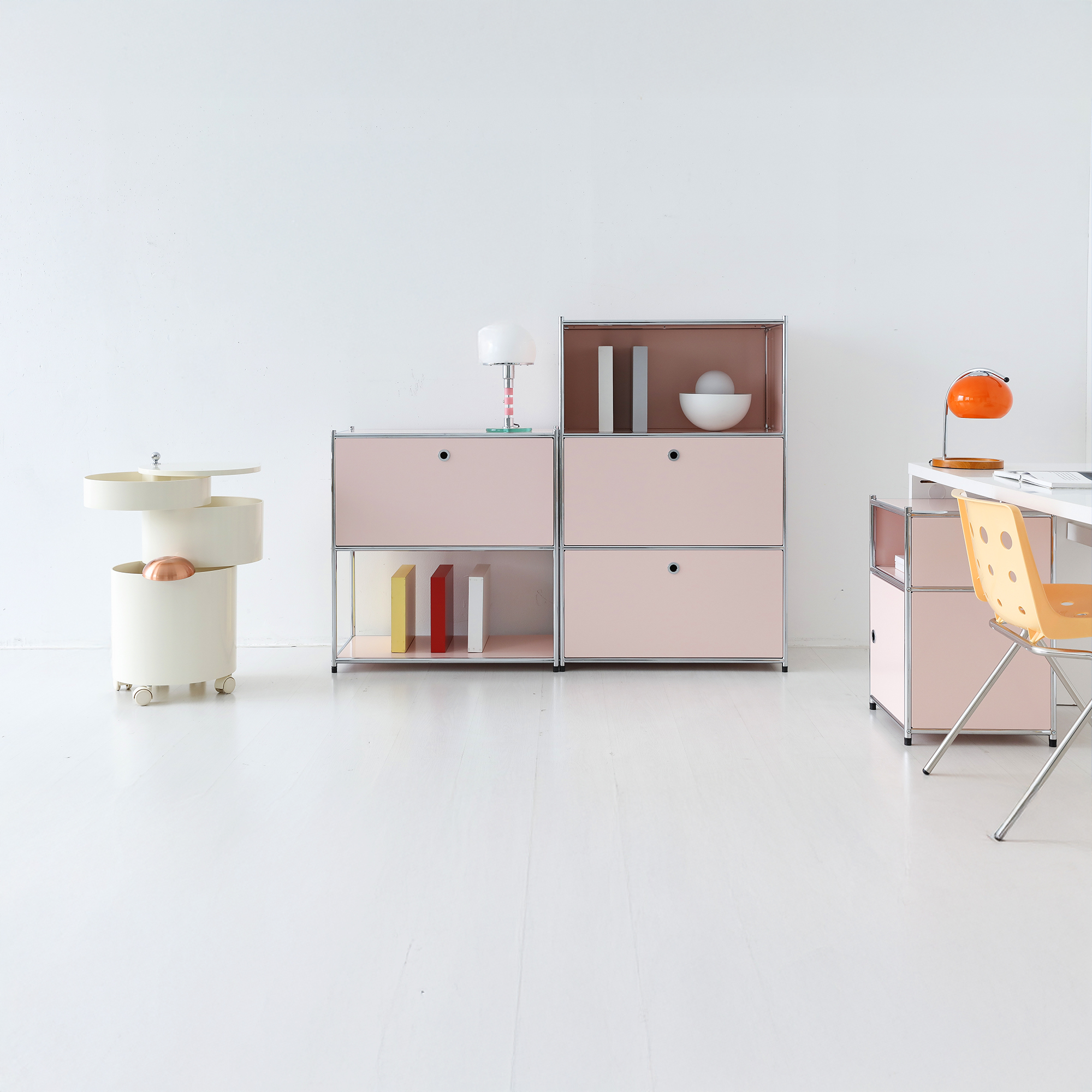 모듈가구 심플리 수납장 BC264 77x40x82, 2단, 라이트핑크 6560.9144