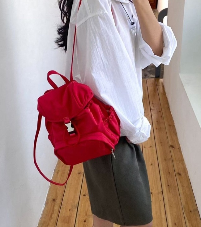 아노락 나일론 버클 캐쥬얼 미니 백팩 데일리 여행 텀블러가방